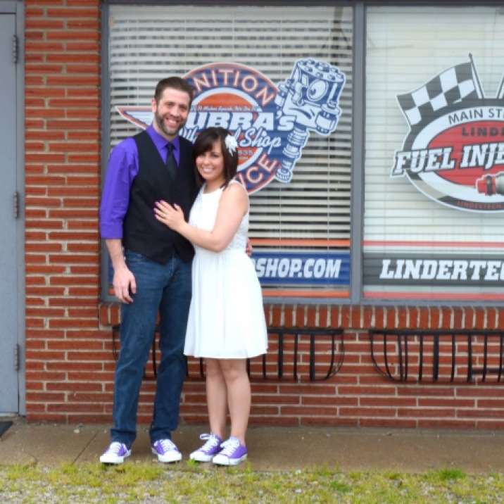 In Front of Bubba's Hot Rod Shop