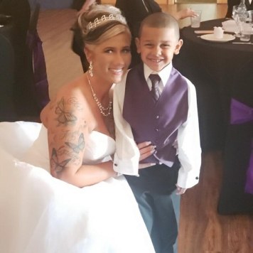 Jamie with her Handsome Ring Bearer